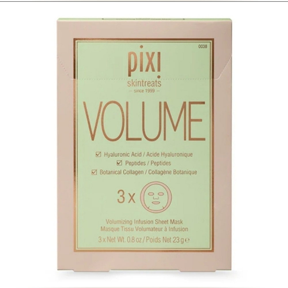 3 x Pixi Volume Volumizing Infusion Sheet Mask BNIB